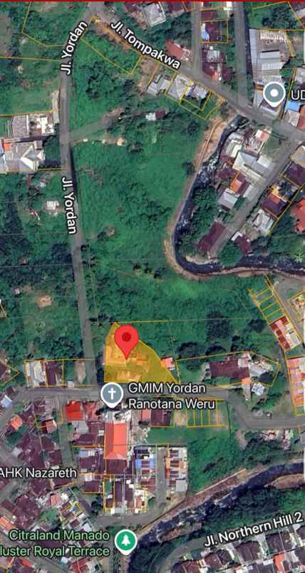 umah luas 6166 m2 di wanea manado nyaman strategis