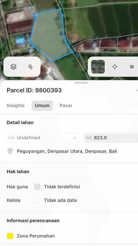 dijual 79 01 are jl astasura vi nangka utara denpasar