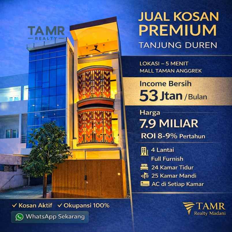dijual kost jl tanjung duren selatan