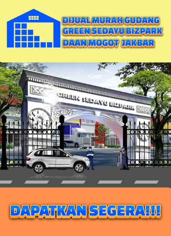 dijual ruko gudang kantor green sedayu bizpark