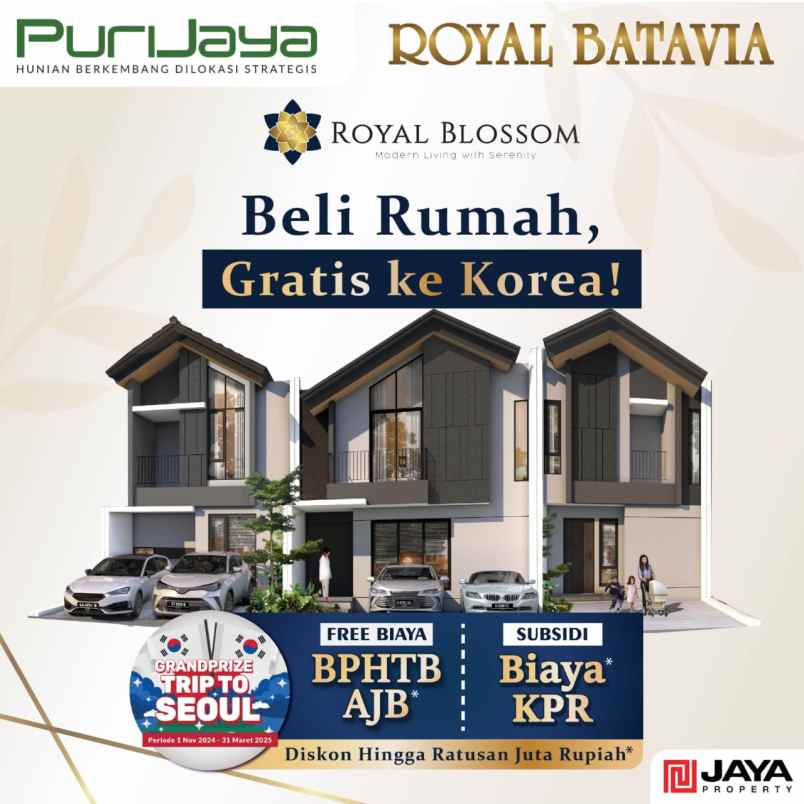 dijual rumah 2 lantai royall batavia dekat tol kedaton