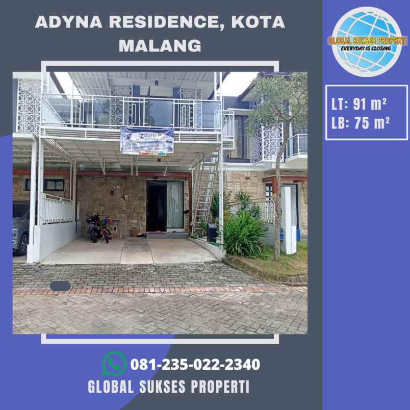 Bu Rumah Adyna Residence Konsep Islami View Indah Aman Kota Malang