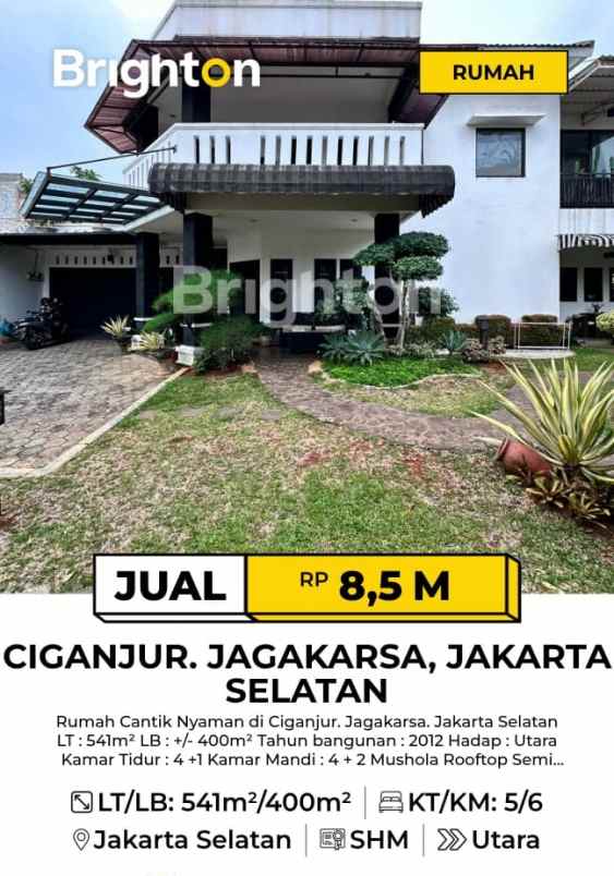 dijual rumah ciganjur jagakarsa jakarta