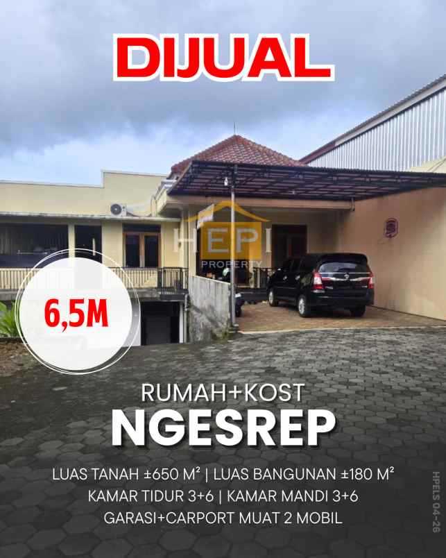 dijual rumah dan kost di ngesrep banyumanik semarang