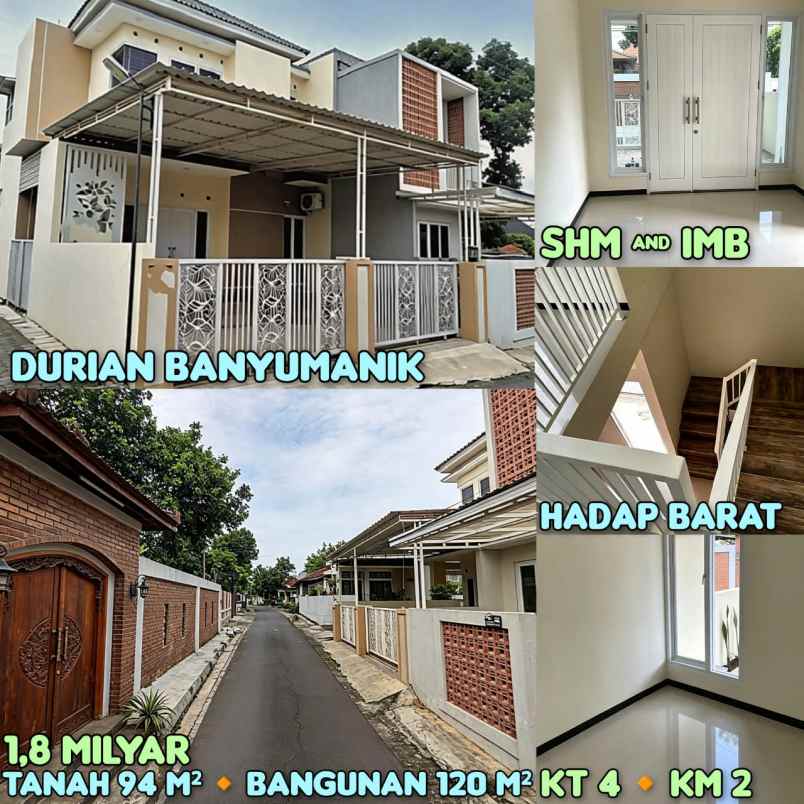 dijual rumah di durian banyumanik semarang