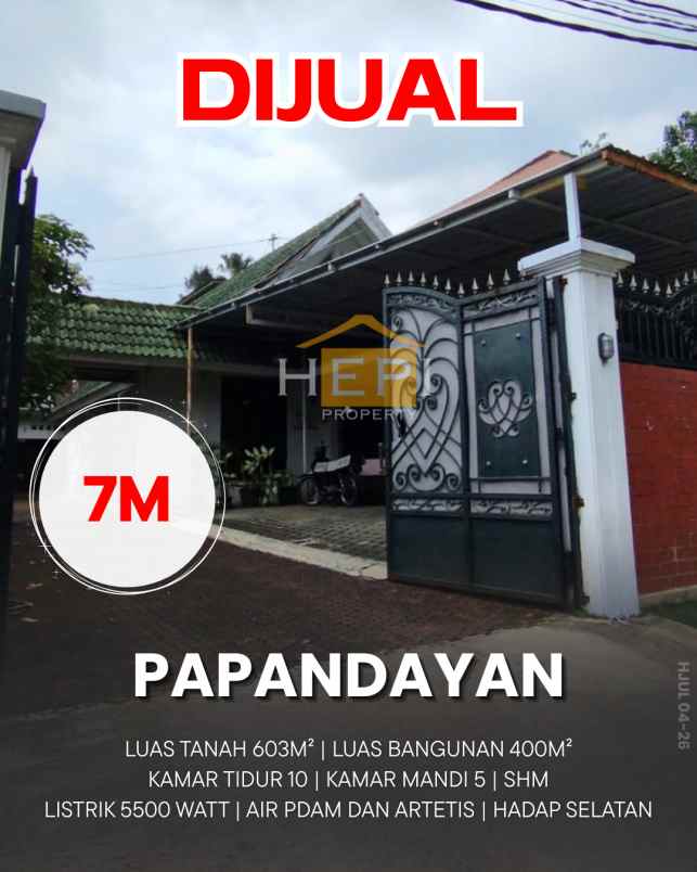 dijual rumah di papandayan semarang