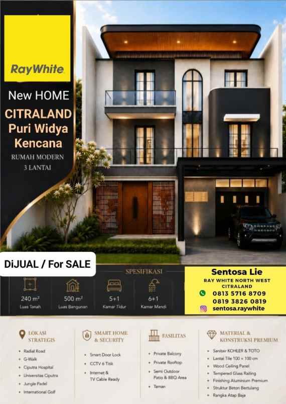 dijual rumah jalan puri widya kencana