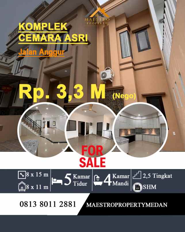 dijual rumah komplek cemara asri jalan