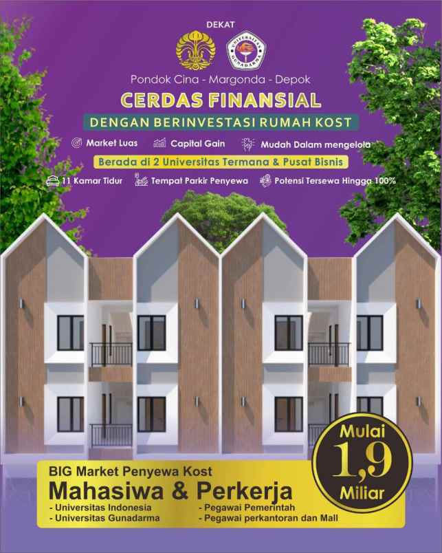 dijual rumah margonda