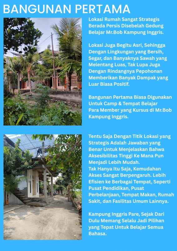 dijual rumah murah kampung inggris