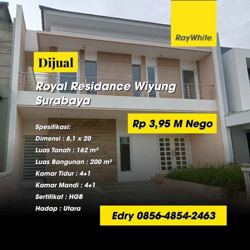 dijual rumah royal residence wiyung surabaya