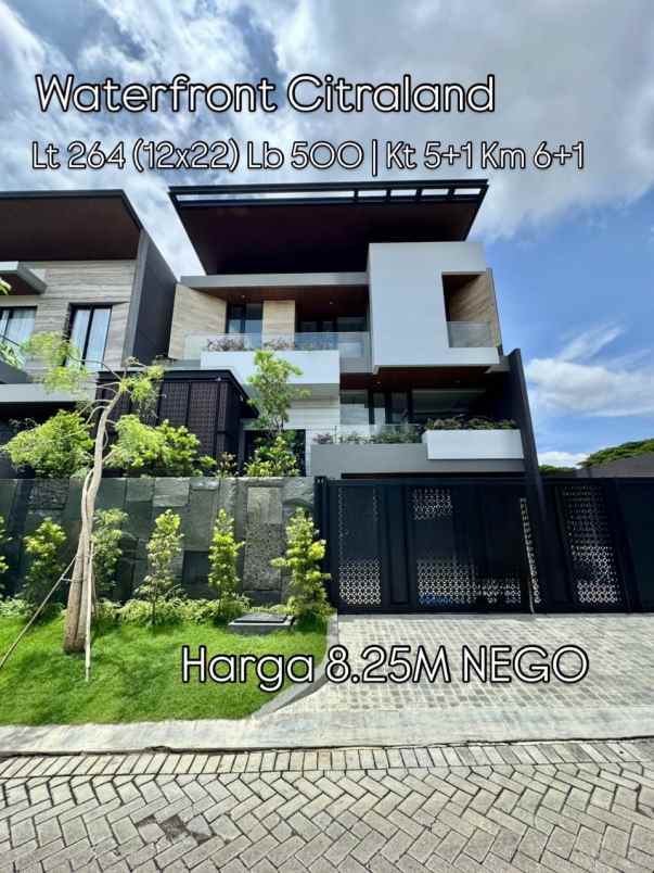 dijual rumah waterfront citraland
