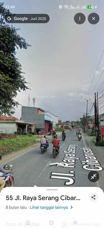 dijual sebidang tanah di pinggir jalan raya cibarusah