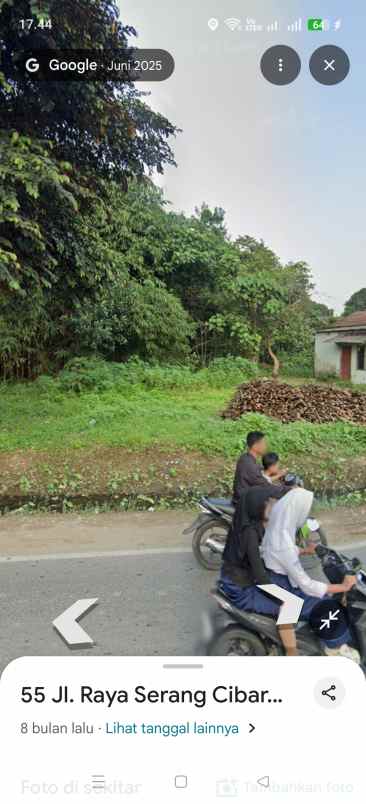 dijual sebidang tanah di pinggir jalan raya cibarusah