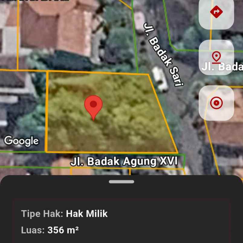 dijual tanah badak agung