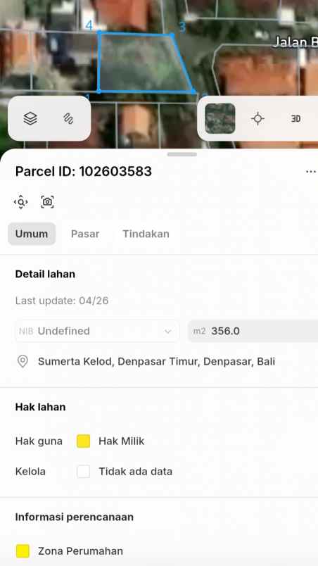 dijual tanah badak agung
