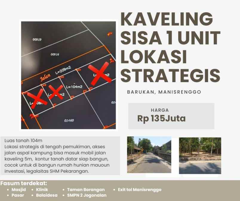 dijual tanah barukan