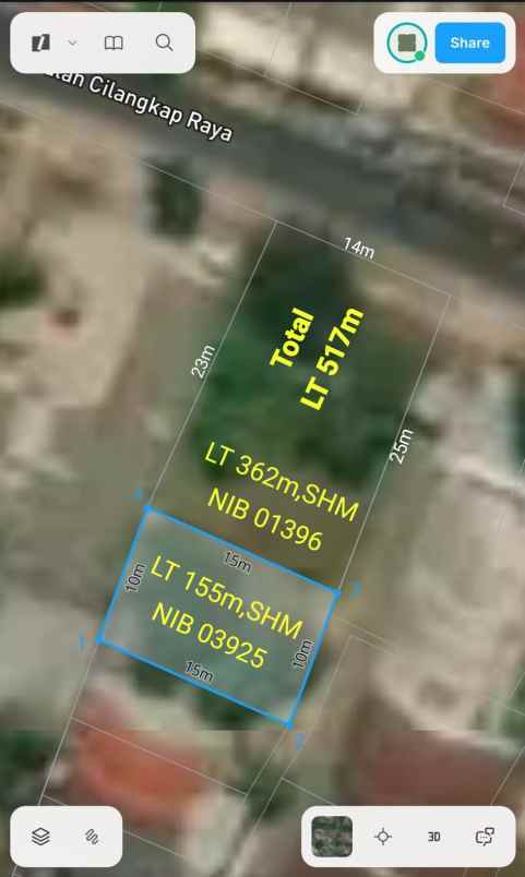 dijual tanah cipayung