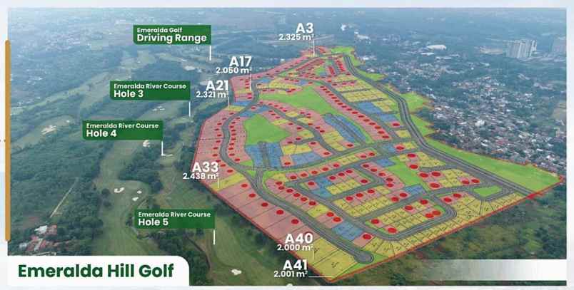 dijual tanah cluster emeralda hill golf