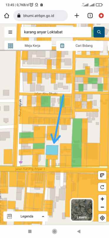 dijual tanah jalan karang anyar 1