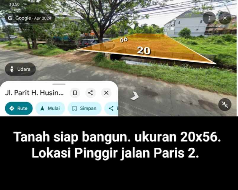 dijual tanah jalan paris 2