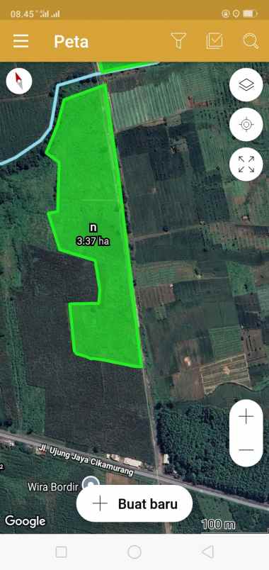 dijual tanah jalan ujungjaya cikamurang