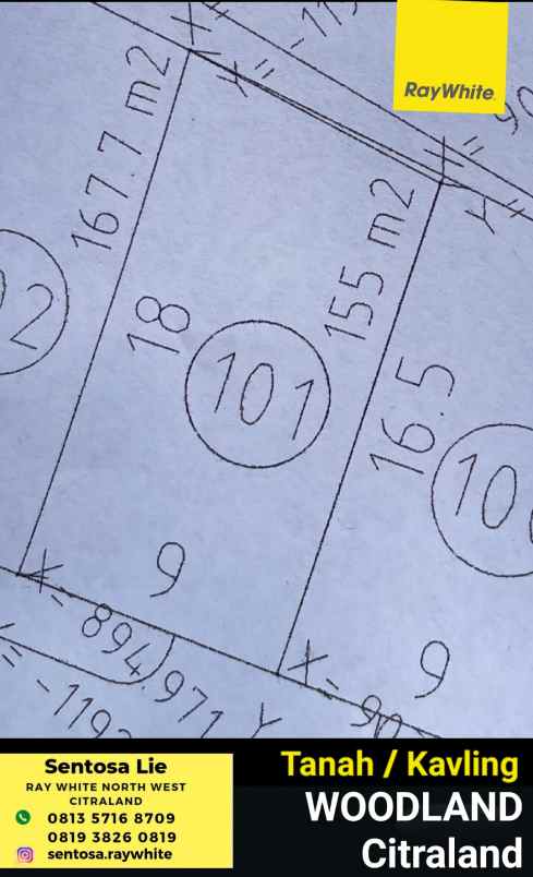 dijual tanah jalan woodland