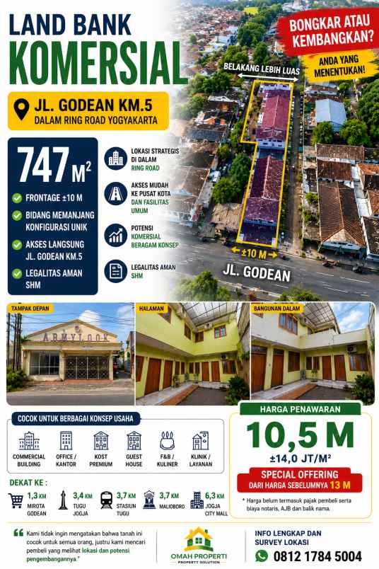dijual tanah jl godean km 5 kwarasan