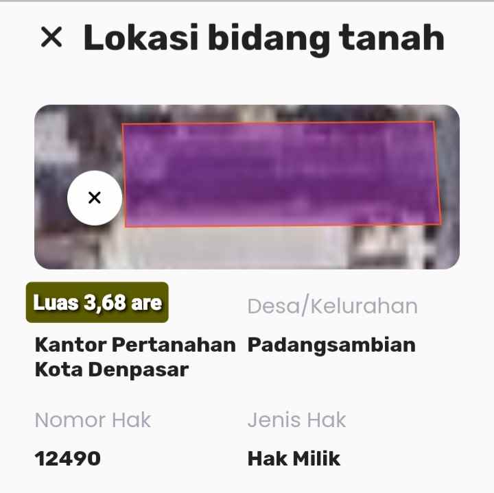 dijual tanah jl gunung talang