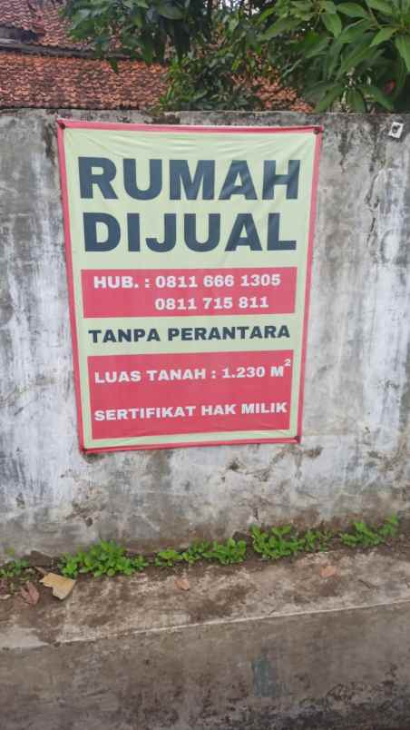 dijual tanah jl kopral tanwir rumah