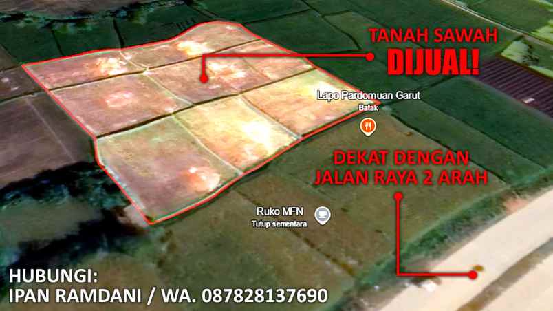 dijual tanah jl letjen ibrahim adjie