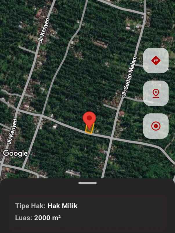 dijual tanah jl sedap malam br ketagon