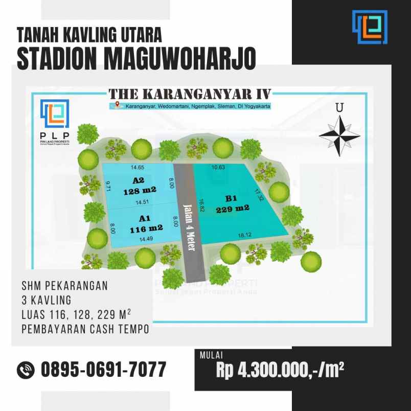 dijual tanah karanganyar utara sd model