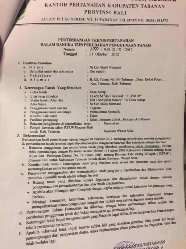 dijual tanah pantai bonian antap