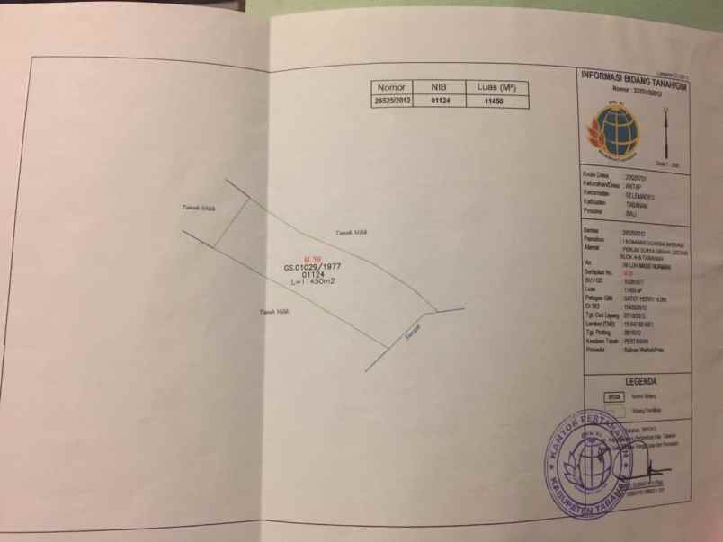 dijual tanah pantai bonian antap