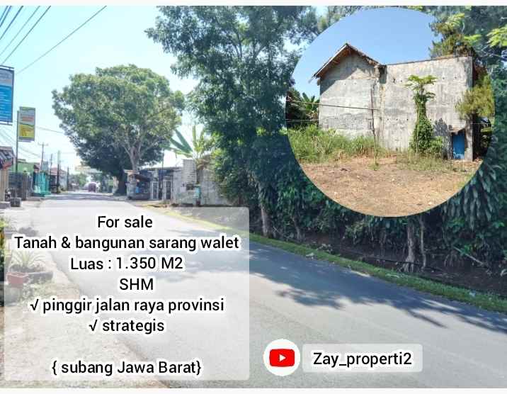 dijual tanah subang
