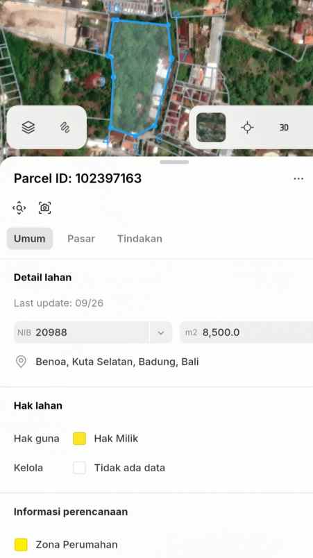 dijual tanah taman giri