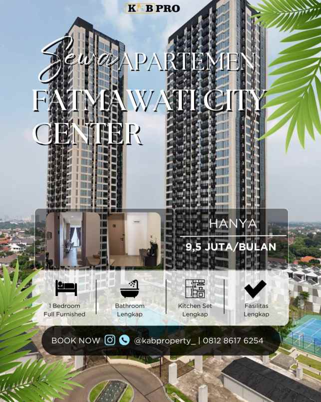 disewakan apartemen jl fatmawati raya no 2 rt