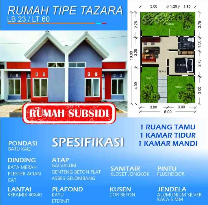 jual rumah subsidi malang assalam residence tipe 23 60