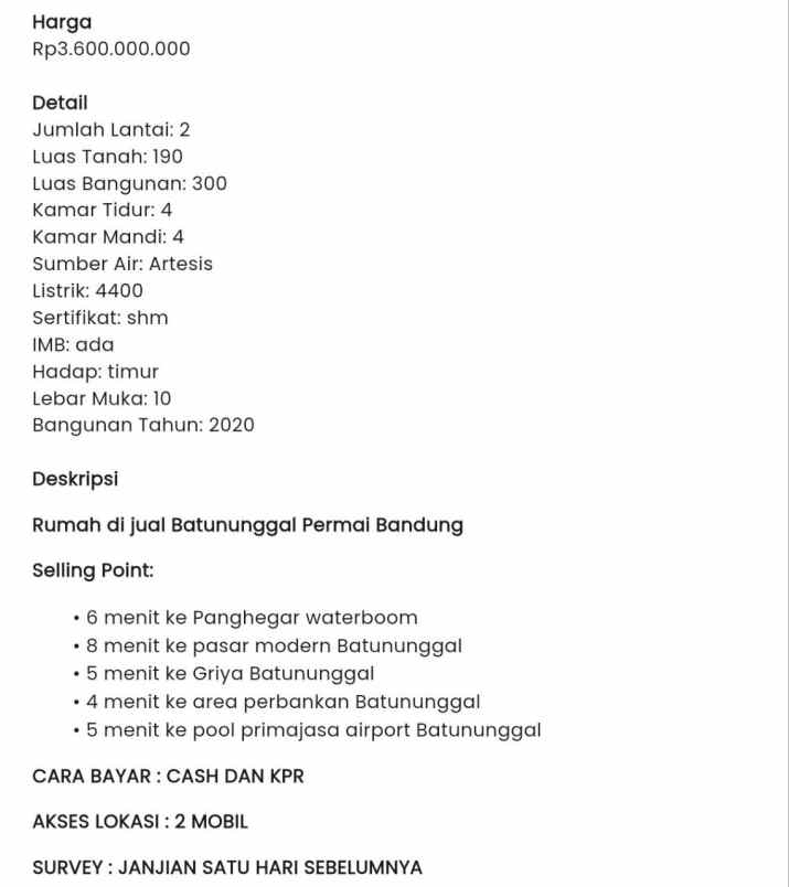 rumah batununggal permai bandung