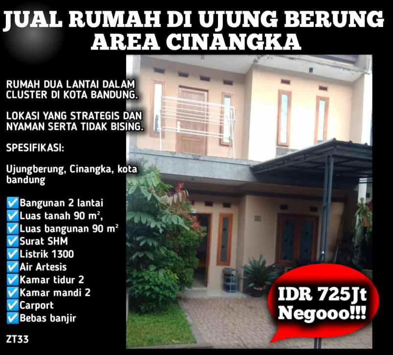rumah cluster ujung berung kota bandung