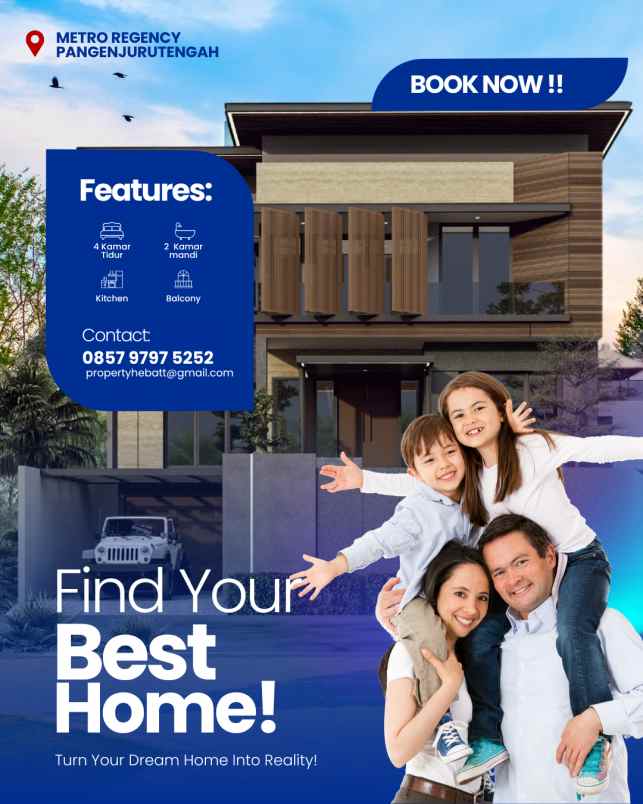 rumah dua lantai dilokasi impian