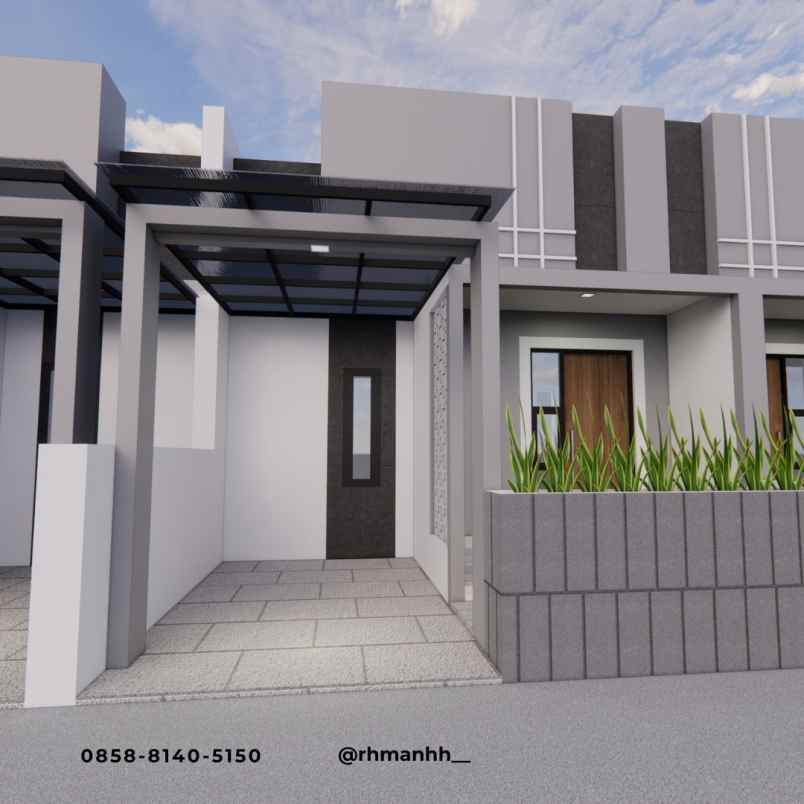 rumah modern tropis di sleman