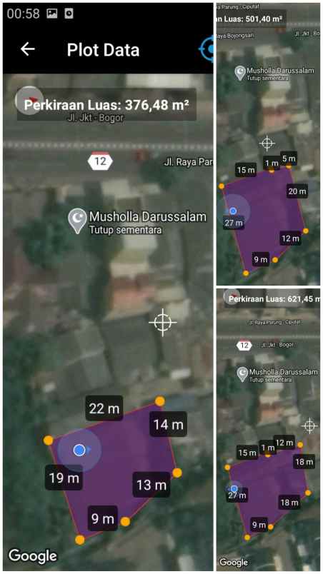 tanah jl nasional parung ciputat