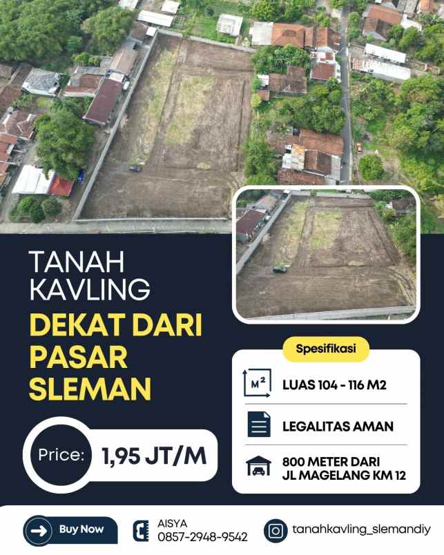 tanah kavling dekat pasar sleman