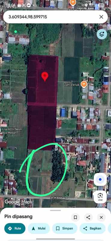 tanah kosong kampung lalang medan sunggal