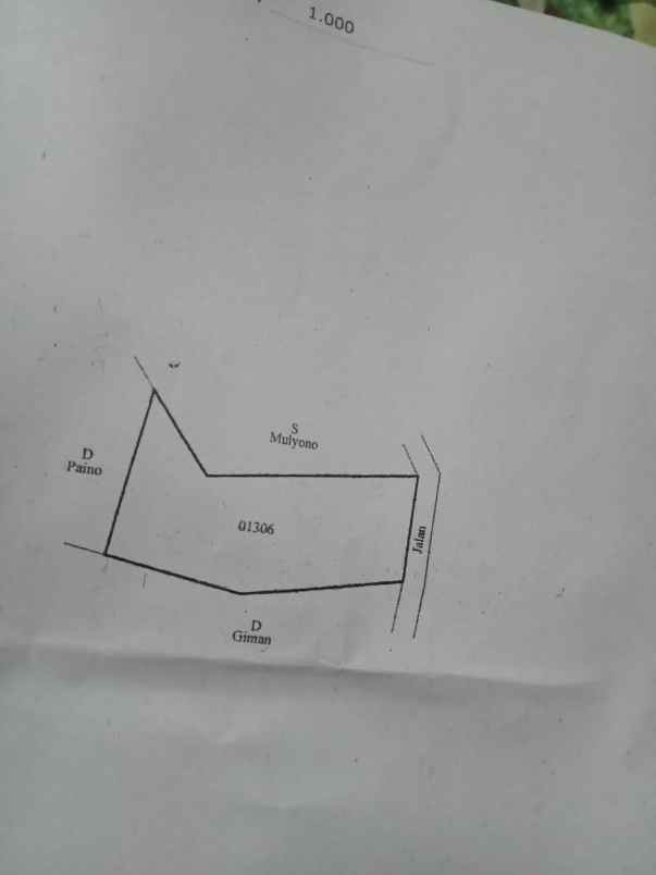 tanah pekarangan zona kuning dijual cepat 8000 mt2