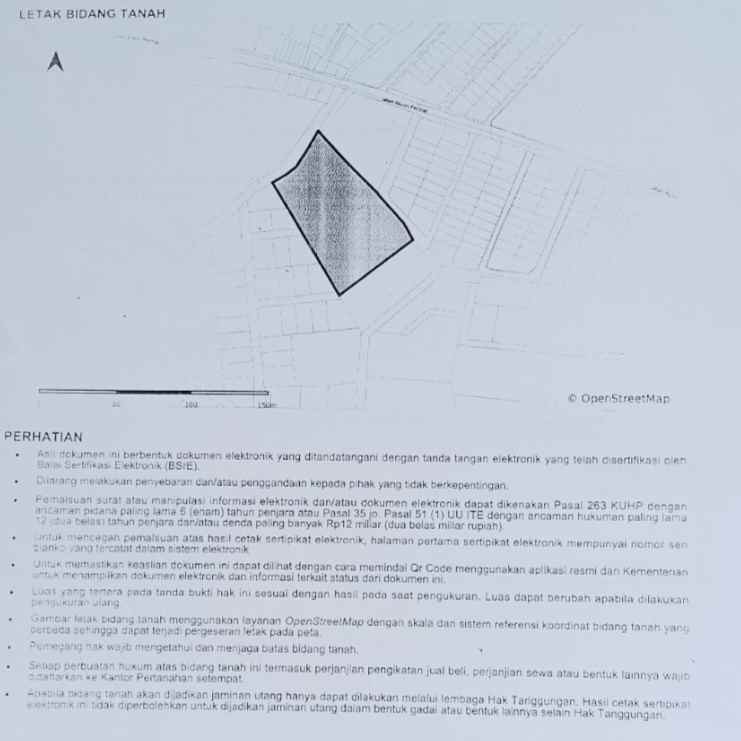 dijual 48 are jl raya kampial riyun permai