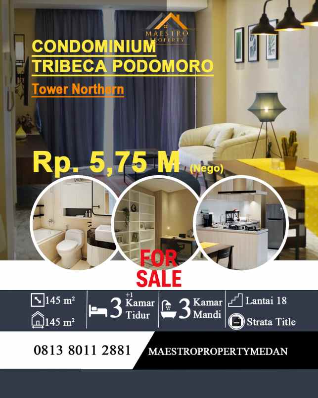 dijual apartemen jl putri hijau no 1 opq