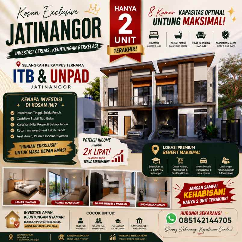 dijual kost jalan caringin